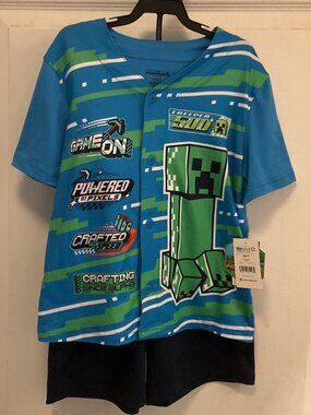 Boy's Minecraft Creeper Pajama Set
